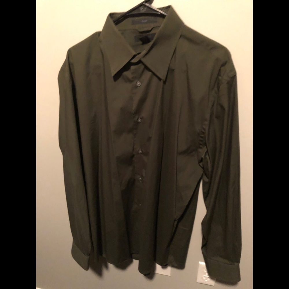 Olive Green Dress Shirt